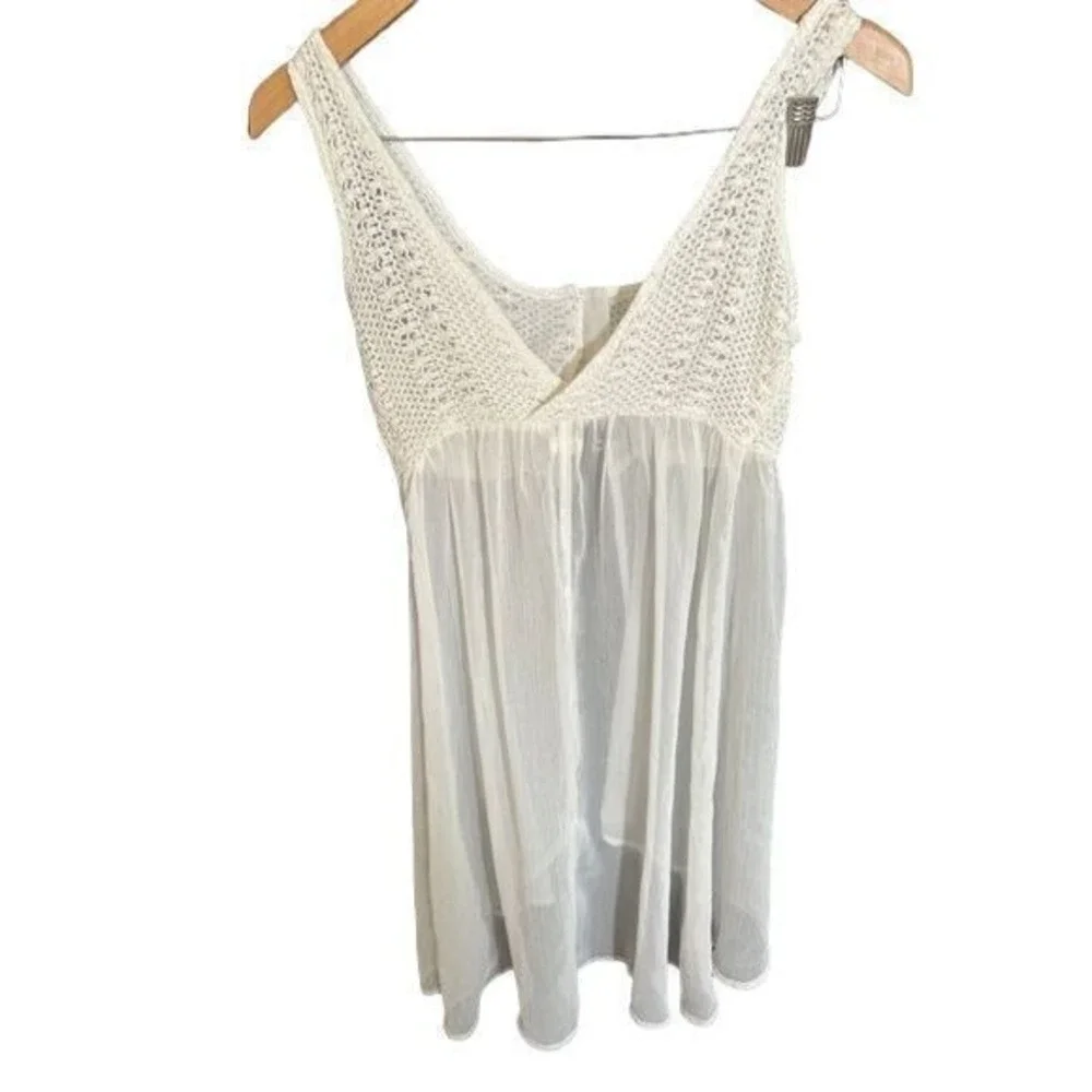 Hollister XS Festival bathing suit cover or Top Sheer White - Picture 1 of 4